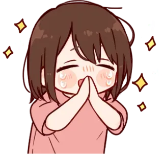 🙏 anime, cartoon, girl, pleading, cute, sparkle, begging, request, apologetic telegram sticker