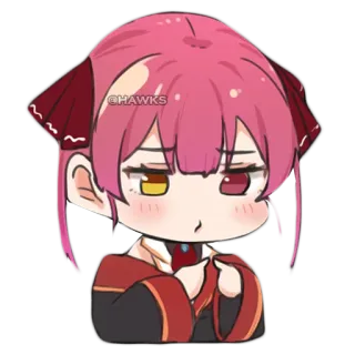 😗 @HAWKS Anime, Carino, Ragazza, Cartone animato, Fanart whatsapp sticker