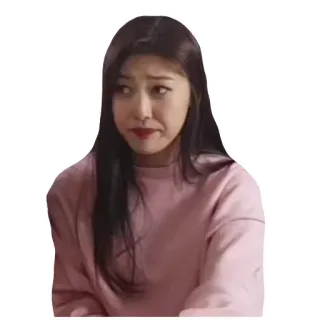 😒 wanita, orang, asia, sedih, ekspresi, stiker whatsapp sticker