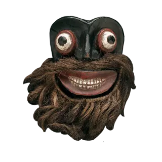 😬 маска, племенной, страшный, дерево, артефакт telegram sticker