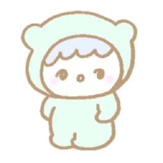 🐻 น่ารัก, การ์ตูน, ตัวละคร, คาวาอิ, หมี, สัตว์ telegram sticker