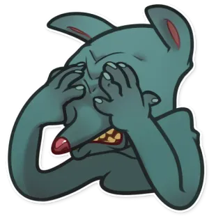 🙈 ratto, cartone animato, animale, arrabbiato, frustrato, emozione telegram sticker
