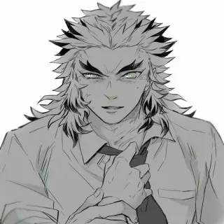 🔥 Kyojuro Rengoku Demon Slayer アニメ, マンガ, 鬼滅の刃, 煉獄杏寿郎, 煉獄 telegram sticker