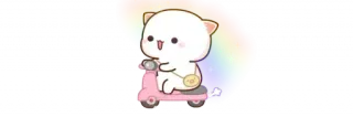 💞 แมว, สกู๊ตเตอร์, รุ้ง, น่ารัก, คาวาอิ telegram sticker
