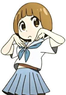 😠 Mako Mankanshoku Kill la Kill 애니메이션, 마코, 만칸쇼쿠, 킬라킬, 여고생, 귀여운 telegram sticker