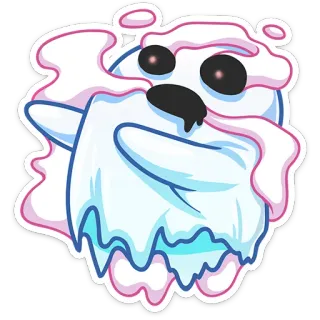 👽 hantu, menyeramkan, kartun, stiker, mencekam whatsapp sticker