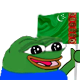 🇹🇲 Pepe the Frog meme, pepe, turkmenistan, frog, flag telegram sticker