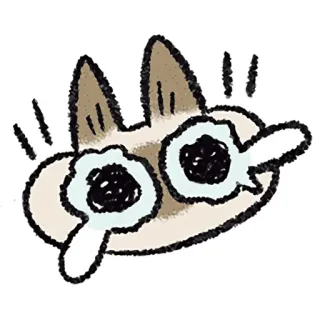 😿 cartoon, shocked, expression, animal, sticker, cute telegram sticker