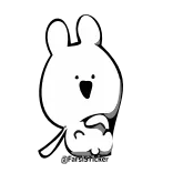 😂 wuwu.bear hoạt hình, thỏ, thỏ, dễ thương, kawaii telegram sticker