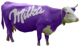 🐄 Milka Milka, cow, purple, animal, candy, chocolate, brand telegram sticker