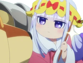 😄 Kanna Kamui Miss Kobayashi's Dragon Maid Anime, Naga, Imut, Gadis, Kanna whatsapp sticker