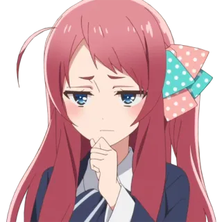 🤔 Sakura Minamoto Zombie Land Saga Аниме, Сакура Минамото, Зомбилэнд Сага, Девушка, Грустный, Милый telegram sticker