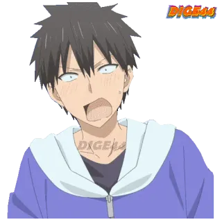 😫 anime, surprised, shocked, cartoon, facial expression telegram sticker
