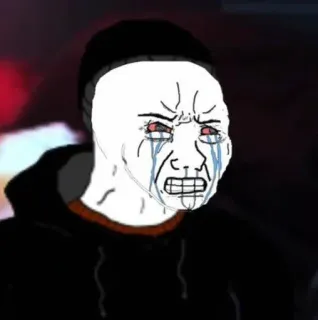 😭 meme, crying, wojak, angry telegram sticker