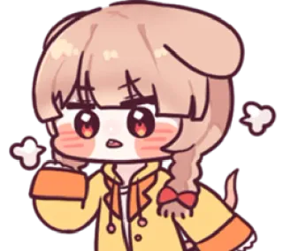 😤 Anime, Kawaii, Cartoon, Süß, Sticker, Chibi, Wütend telegram sticker