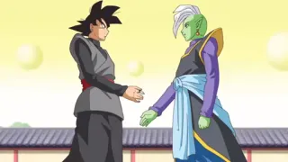 🤝 Goku Black Dragon Ball Super Goku Black, Zamasu, Dragon Ball Super, Anime, Dibujos animados, Apretón de manos, Amistad telegram sticker