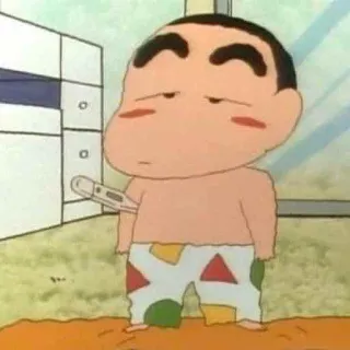 🤒 Shin-chan Crayon Shin-chan Shin-chan, Anime, Manga, Cartone animato, Malato, Termometro telegram sticker