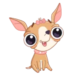 ☺️ Hund, Chihuahua, Welpe, Cartoon, Tier, Haustier whatsapp sticker