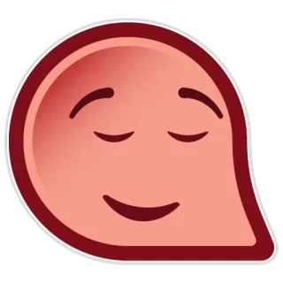 😌 Emoji, Tenang, Santai, Lucu, Wajah telegram sticker