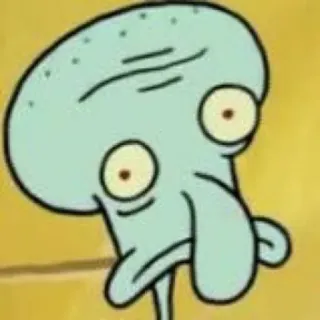 🤤 Squidward Spongebob Squarepants сквидвард, спанч боб, мультфильм, выражение, смешной whatsapp sticker