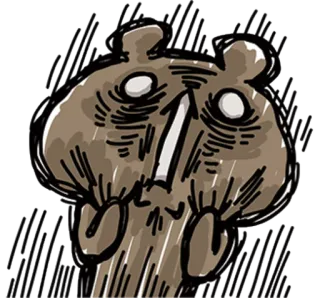 💙 oso, dibujos animados, animal, bosquejo, dibujo, gracioso telegram sticker