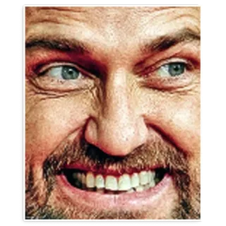 😤 Gesicht, Mann, Nahaufnahme, Ausdruck, Lächeln, Gesichtsbehaarung telegram sticker