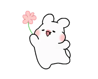 🌸 cute, animal, kawaii, flower, happy, cheerful telegram sticker