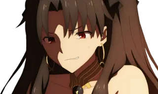 😏 Rin Tohsaka Fate/stay night anime, dibujo animado, personaje, chica, maga telegram sticker