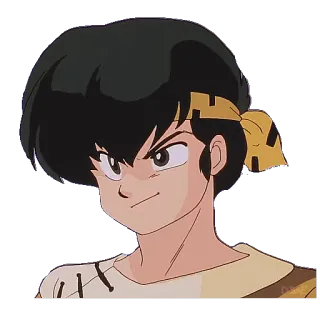 😈 Ranma Saotome Ranma 1/2 Anime, Artes marciales, Chico, Luchador, Dibujos animados whatsapp sticker