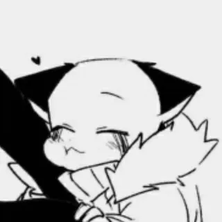 ❄️ chat, mignon, dessin animé, anime, illustration telegram sticker