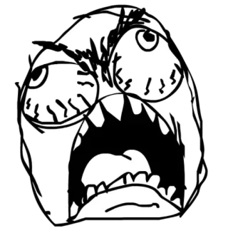 😡 meme, rage face, internet, funny, angry telegram sticker