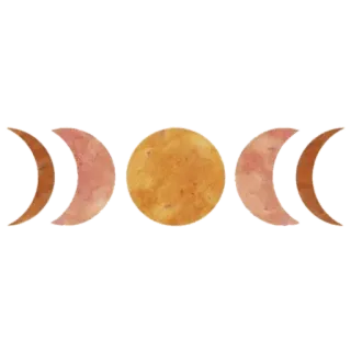 🪐 달의 위상, 천상의, 위카, 세 개의 달, 여신, 주기, 상징, 영적인 telegram sticker
