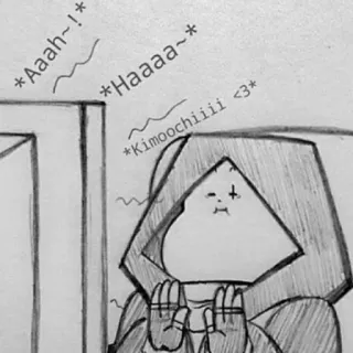 🔞 *Aaah~!*
*Haaaa~*
*Kimoochiiii <3* anime, manga, crying, hood, kawaii telegram sticker