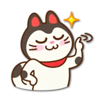 👆 kot, słodki, naklejka, uroczy, emoji telegram sticker