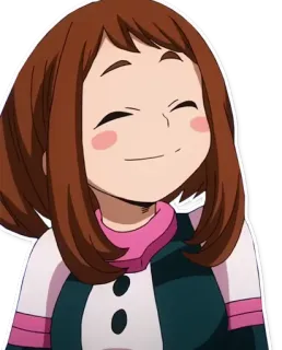 ☺️ Ochaco Uraraka My Hero Academia anime, character, ochaco uraraka, my hero academia, mha telegram sticker