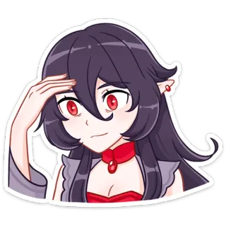 🤦 anime, manga, girl, cute, character, cartoon telegram sticker