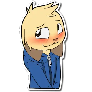 😳 卡通, 角色, 插图, 贴纸, 可爱 telegram sticker