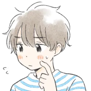 💫 애니메이션, 소년, 귀여운, 인물 사진, 일러스트, 만화 telegram sticker