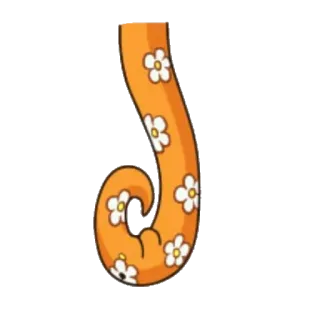 😥 カール, パターン, オレンジ, 花, 花柄, 装飾, デザイン telegram sticker