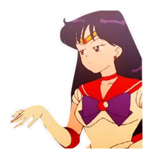 💁 Sailor Mars Sailor Moon anime, cartoon, sailor mars, sailor moon, character, animation telegram sticker