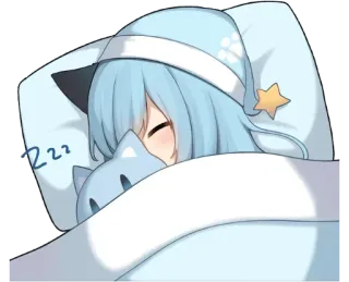 💤 zzz Anime, schlafend, süß, Cartoon, verschlafen telegram sticker