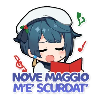 ☔️ NOVE MAGGIO M'E' SCURDAT' 9. Mai, Italienisch, Liedtext, Musik, Zwanzig, Chibi telegram sticker