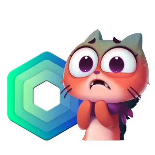 😥 кот, мультфильм, стикер, испуганный, милый, животное whatsapp sticker