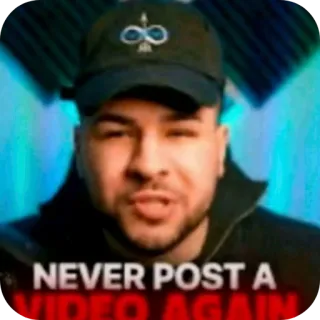 🤨 NEVER POST A VIDEO AGAIN whatsapp sticker