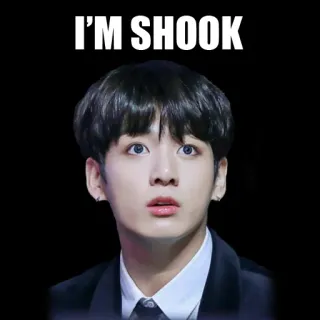 😲 Jungkook I'M SHOOK K팝, 충격, 밈, 아이돌, 아시아, 음악, 연예인 telegram sticker