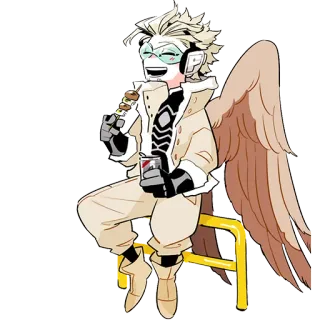 😂 Hawks My Hero Academia anime, hero, wings, pro hero, keigo takami whatsapp sticker