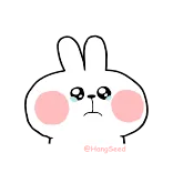 🥺 coniglio, carino, kawaii, triste, animale, cartone animato whatsapp sticker
