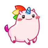 🤪 unicórnio, arco-íris, fofo, animal, adesivo telegram sticker