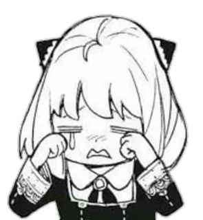 😥 Anya Forger Spy x Family anime, manga, spy x family, anya forger, crying, sad, cartoon telegram sticker