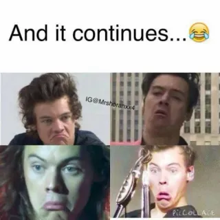 😲 Harry Styles And it continues... harry styles, funny, meme, expression, singer telegram sticker